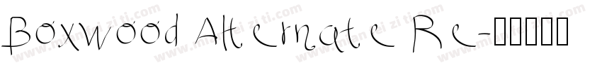 Boxwood Alternate Re字体转换